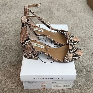 Steve Madden Snake Print Block Heels